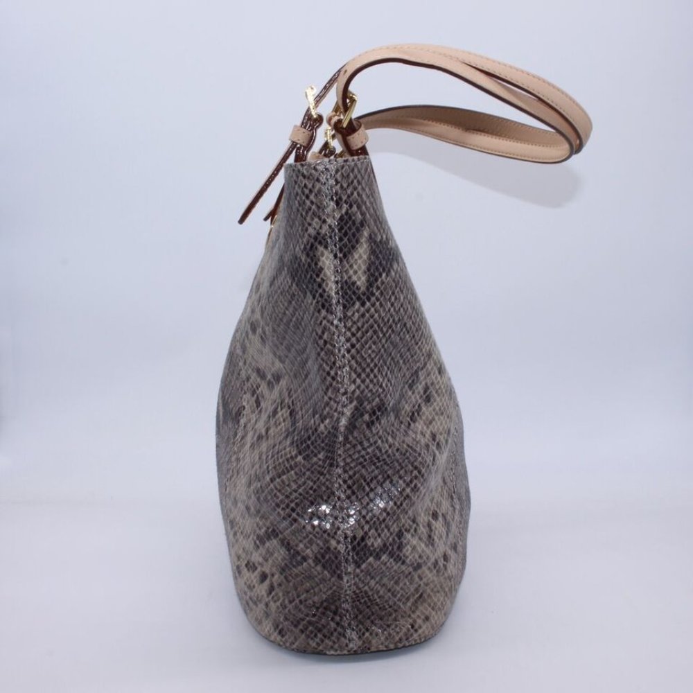 Michael Kors Glazed Embossed Python Tote Purse Ba… - image 4